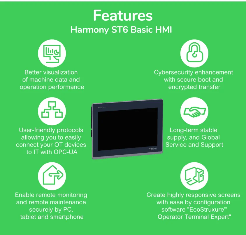 HMIST6500 Harmony ST6 10.1″ Basic HMI Panel with Touchscreen & Ethernet - Image 2