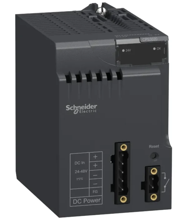 BMXCPS3020 – Modicon X80 Power Module with 24V to 48V DC Isolated Supply and IP20 Protection - Image 1