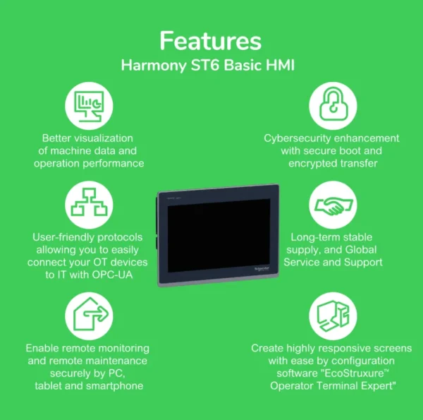 HMIST6400 Harmony ST6 7″ HMI Panel – Compact Touchscreen - Image 2