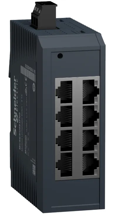 MCSESU083FNO Unmanaged Ethernet Switch – 8-Port DIN Rail | Modicon - Image 1