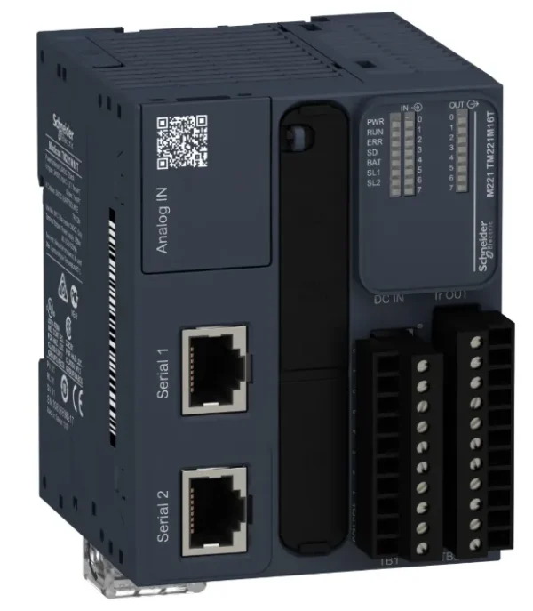 TM221M16T - Modicon M221 Logic Controller with 8 Inputs and 8 Transistor Outputs